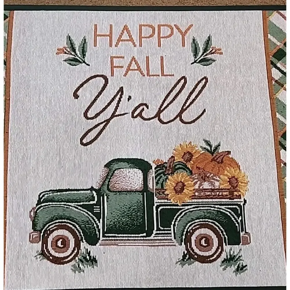 Perfect Harvest TAPESTRY - Happy Fall Y'all Truck Fall Autumn